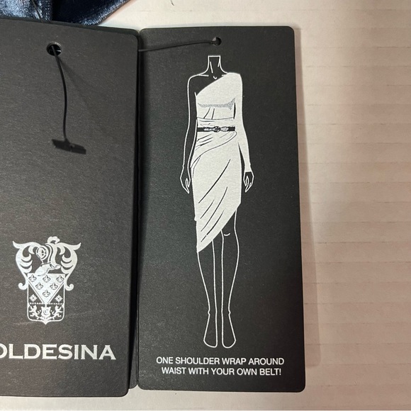 Coldesina 5 Way Versatile Asymmetrical Velvet Charcoal Party Holiday Dress New! - Picture 7 of 14